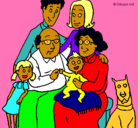 Dibujo Familia pintado por genesiscaldera