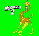 Dibujo Madagascar 2 Melman pintado por edgar