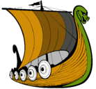 Dibujo Barco vikingo pintado por mariajose