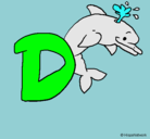 Dibujo Delfín pintado por nosoimarineronosoima