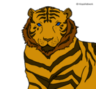 Dibujo Tigre pintado por coco