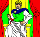 Dibujo Caballero rey pintado por hugo
