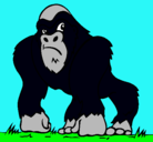 Dibujo Gorila pintado por Maxi