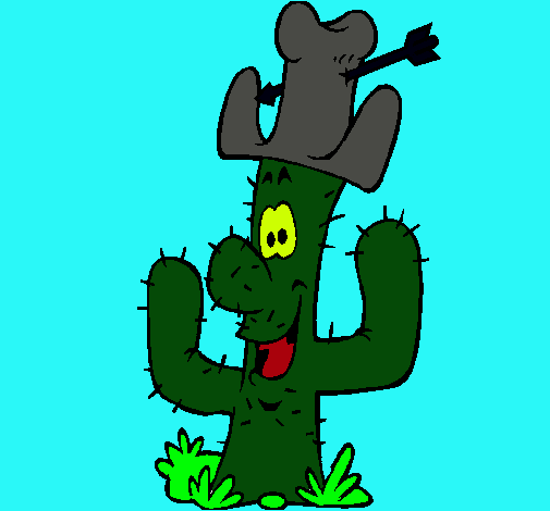 Cactus con sombrero