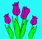 Dibujo Tulipanes pintado por barbara