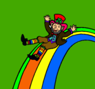 Dibujo Duende en el arco iris pintado por jor
