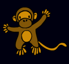 Dibujo Mono pintado por Estefania