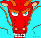 Dibujo Cabeza de dragón pintado por patri239