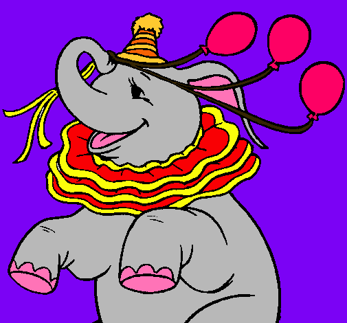 Elefante con 3 globos