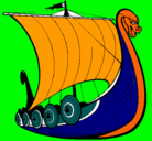 Dibujo Barco vikingo pintado por allanricardo