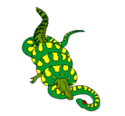 Dibujo Anaconda y caimán pintado por dinorex
