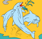 Dibujo Delfines jugando pintado por Saramartinezcarmona