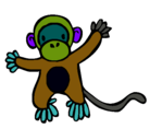 Dibujo Mono pintado por MIK