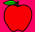Dibujo manzana pintado por antonelladedivinas