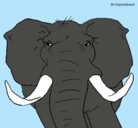Dibujo Elefante africano pintado por Hui