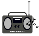 Dibujo Radio cassette 2 pintado por BENJA