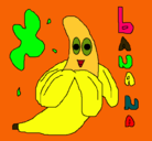 Dibujo Banana pintado por estrella