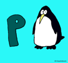 Dibujo Pingüino pintado por kity.ch