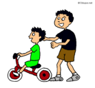 Dibujo Triciclo pintado por junior