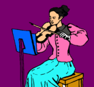 Dibujo Dama violinista pintado por sael