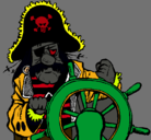 Dibujo Capitán pirata pintado por hector