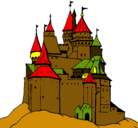 Dibujo Castillo medieval pintado por HERNAN