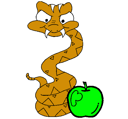 Serpiente y manzana