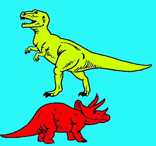 Triceratops y tiranosaurios rex