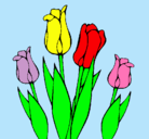 Dibujo Tulipanes pintado por andrea