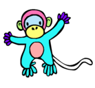 Dibujo Mono pintado por ROIO