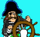Dibujo Capitán pirata pintado por emir