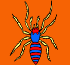 Dibujo Araña tigre pintado por spiderman
