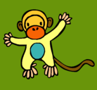 Dibujo Mono pintado por yandell