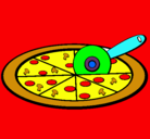 Dibujo Pizza pintado por max