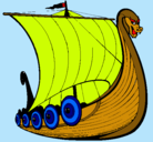 Dibujo Barco vikingo pintado por luisgael