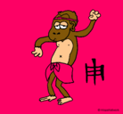 Dibujo Mono  pintado por jimena