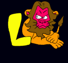 Dibujo León pintado por lalita6