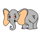 Dibujo Elefante pequeño pintado por ingeborg
