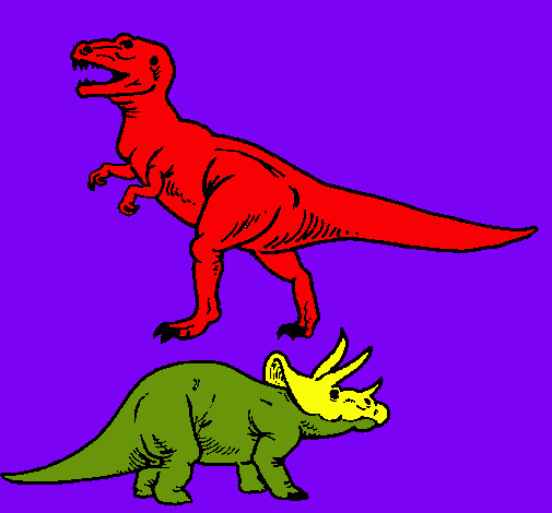 Triceratops y tiranosaurios rex