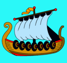 Dibujo Barco vikingo pintado por pedro