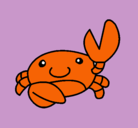 Dibujo Acuarel el cangrejo pintado por rubi