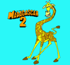 Dibujo Madagascar 2 Melman pintado por coti1139