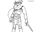 Dibujo Gladiador pintado por zoraya