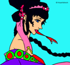 Dibujo Princesa china pintado por paula