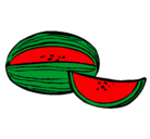 Dibujo Melón pintado por watermelon