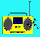 Dibujo Radio cassette 2 pintado por Yara
