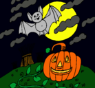 Dibujo Paisaje de Halloween pintado por snopilif