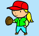 Dibujo Jugadora de béisbol pintado por lucia
