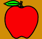 Dibujo manzana pintado por vane