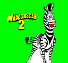 Dibujo Madagascar 2 Marty pintado por fulbol